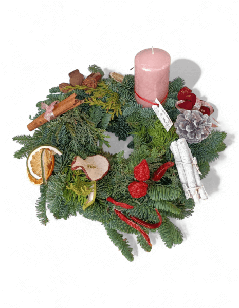 Centrotavola cuore di bosco